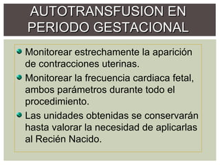 Autotransfusion