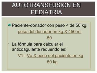 Autotransfusion