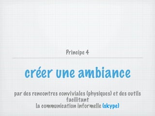 Synthèse Atelier ThinkTank Autrans 2009