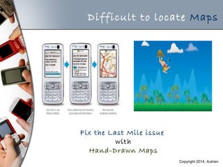 Fix the Last Mile issue
with
Hand-Drawn Maps
Difficult to locate Maps
Copyright 2014, Autrien
 