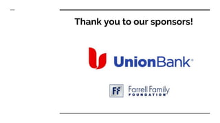 Thank you to our sponsors!
 