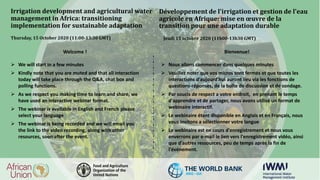Irrigation development and agricultural water
management in Africa: transitioning
implementation for sustainable adaptatio...