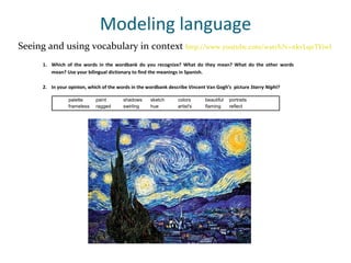 Modeling language Seeing and using vocabulary in context  http://www.youtube.com/watch?v=nkvLq0TYiwI 