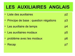 LES  AUXILIAIRES  ANGLAIS  ,[object Object],[object Object],[object Object],[object Object],[object Object],[object Object]