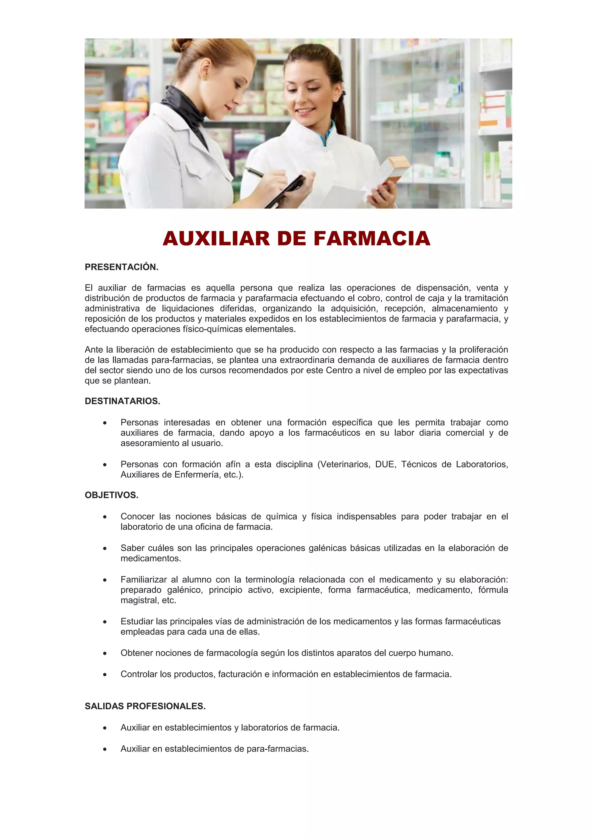 Auxiliar de farmacia PDF