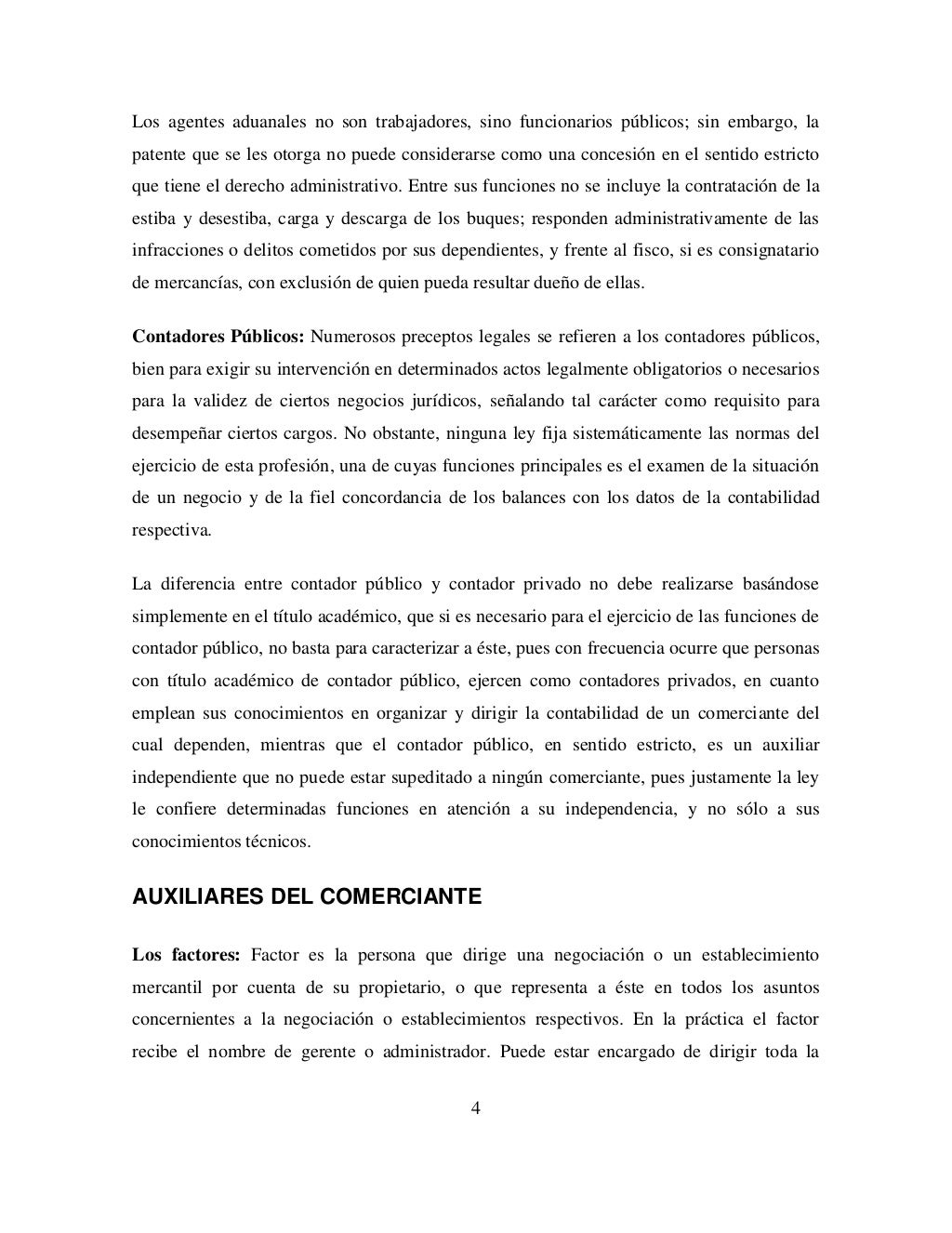 Auxiliares del comercio y del comerciante
