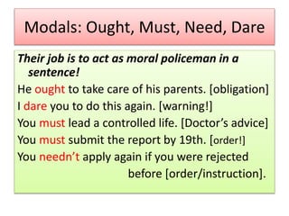 Auxiliaries, modals, gerunds, participles, infinitives | PPT