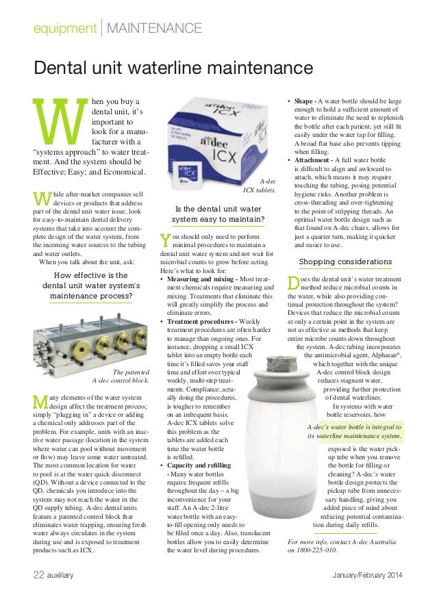 Dental Unit Waterline Maintenance