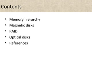 Auxiliary memory Computer Architecture and Computer Organization | PPT