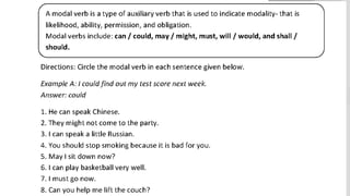 Auxiliary & Modal Verb