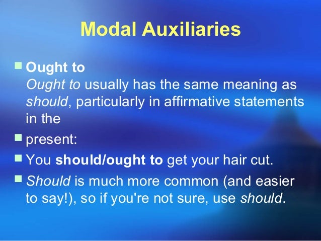 Auxiliary verbs
