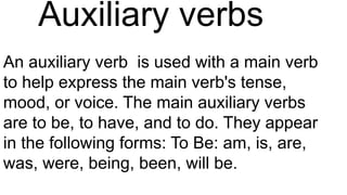 Auxiliary verbs