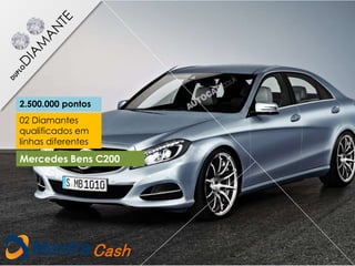 02 Diamantes
qualificados em
linhas diferentes
2.500.000 pontos
Cash
Mercedes Bens C200
 