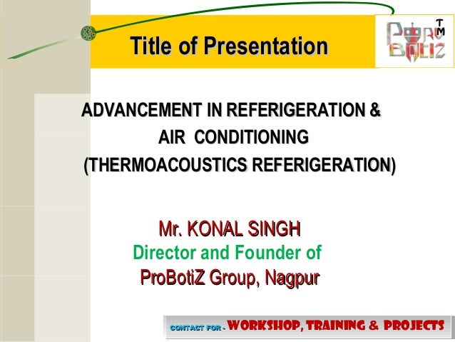 thermoacoustic refrigeration