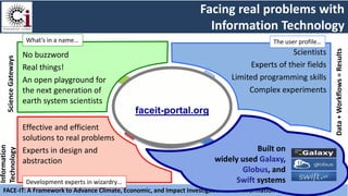 FACE-IT: A Framework to Advance Climate, Economic, and Impact Investigations with Information Technology
Facing real probl...