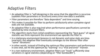 Av 738 - Adaptive Filtering Lecture 1 - Introduction | PPTX