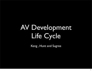 AV Development
   Life Cycle
  Keng , Hunt and Sugree




                           1