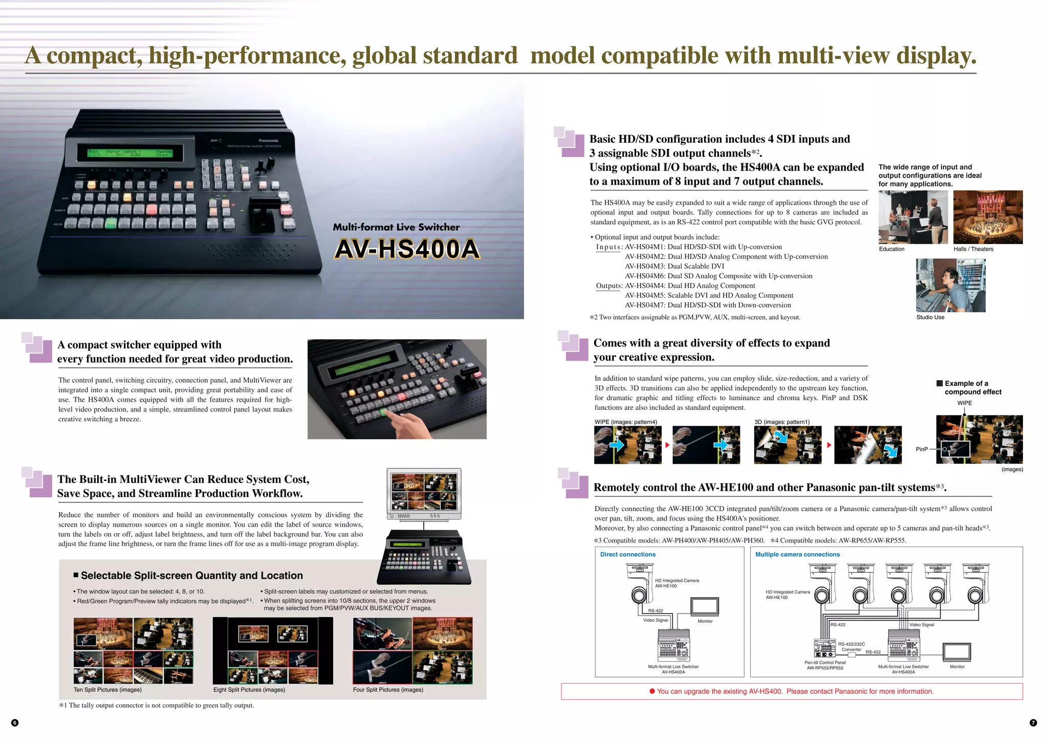 Panasonic AV-HS400 | PDF