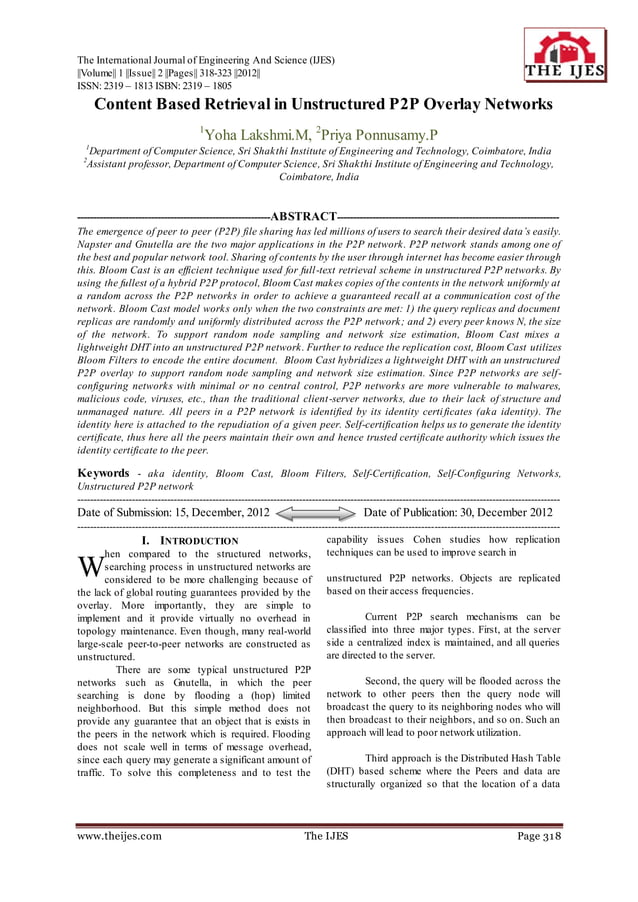 The International Journal of Engineering and Science (IJES) | PDF