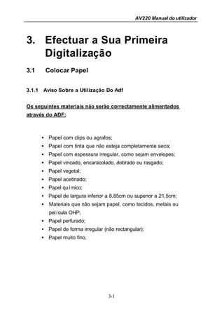 Manual Técnico do Scanner AVISION AV220