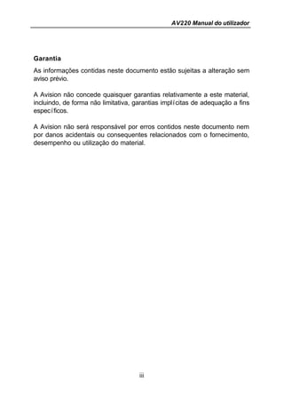 Manual Técnico do Scanner AVISION AV220