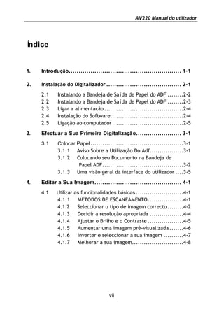 Manual Técnico do Scanner AVISION AV220