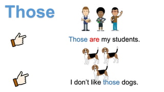 Those
Those are my students.
I don’t like those dogs.
 