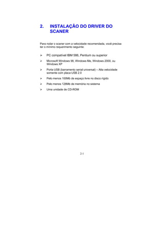 Manual Técnico do Scanner AVISION AV8050 e AV8350