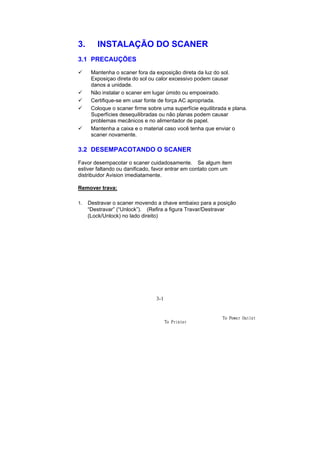 Manual Técnico do Scanner AVISION AV8050 e AV8350