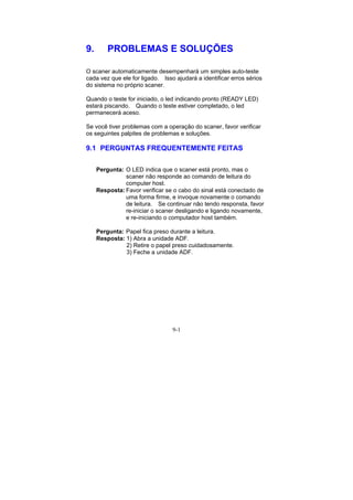 Manual Técnico do Scanner AVISION AV8050 e AV8350