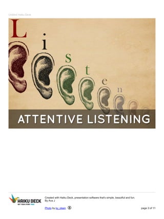 Untitled Haiku Deck 
Created with Haiku Deck, presentation software that's simple, beautiful and fun. 
By Ava J 
Photo by ky_olsen page 3 of 11 
 