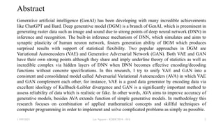Adversarial Variational Autoencoders to extend and improve generative ...
