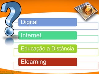 Prof. Ms. Robson Santos da Silva
Digital
Internet
Educação a Distância
Elearning
 