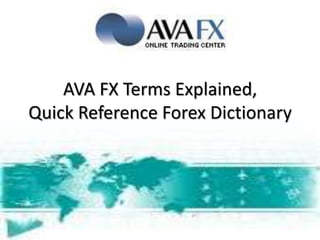 AVA FX Terms Explained, Quick Reference Forex Dictionary 