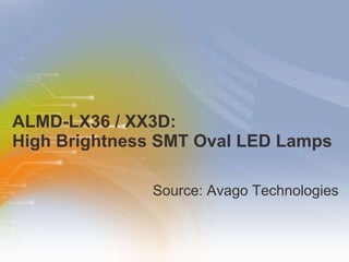 ALMD-LX36 / XX3D:  High Brightness SMT Oval LED Lamps ,[object Object]