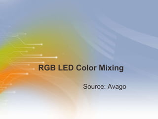RGB LED Color Mixing ,[object Object]