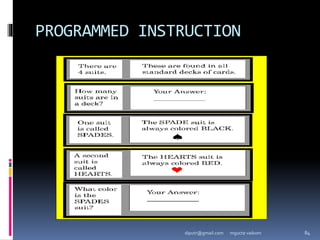 PROGRAMMED INSTRUCTION
mgucte vaikom 84
diputr@gmail.com
 