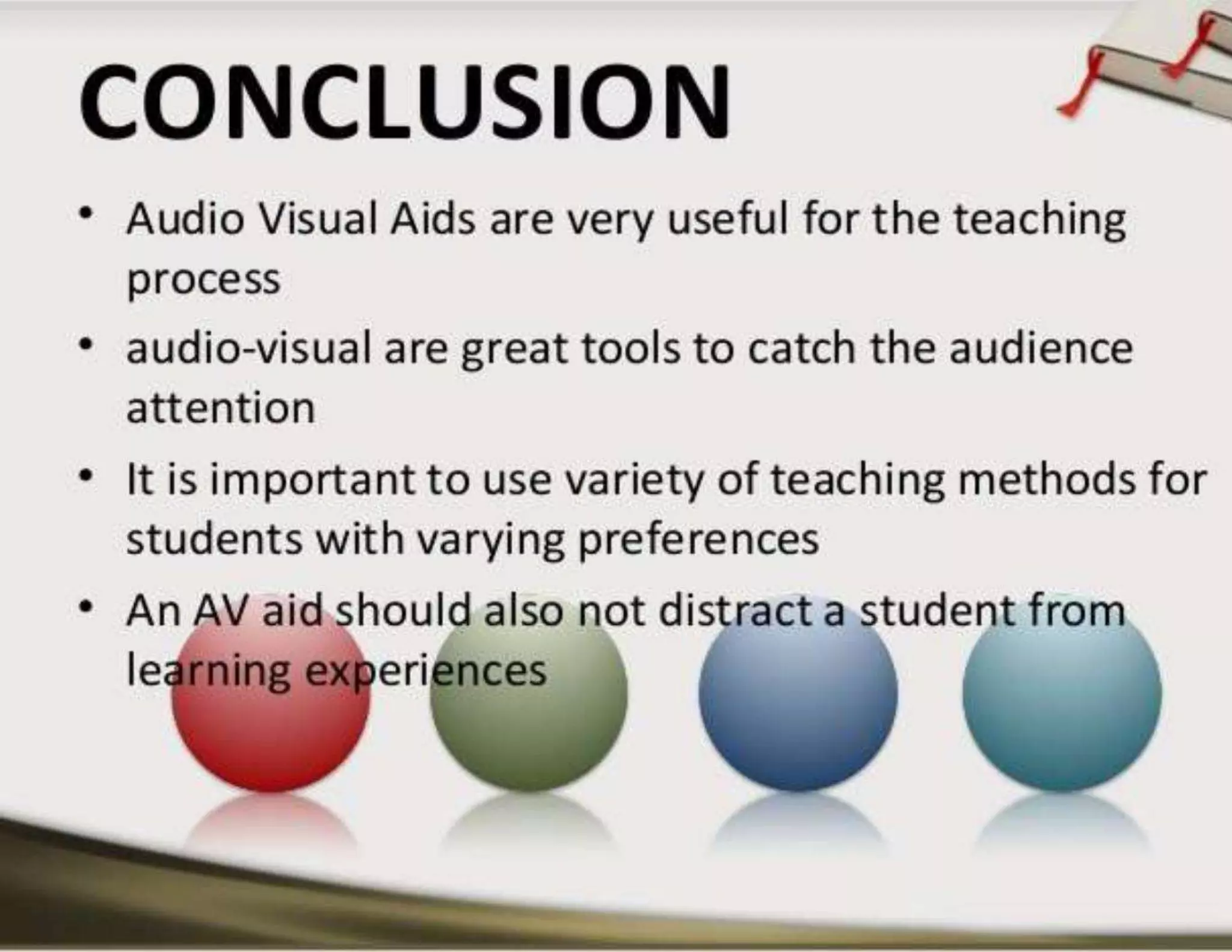 Audio visual aids presentation