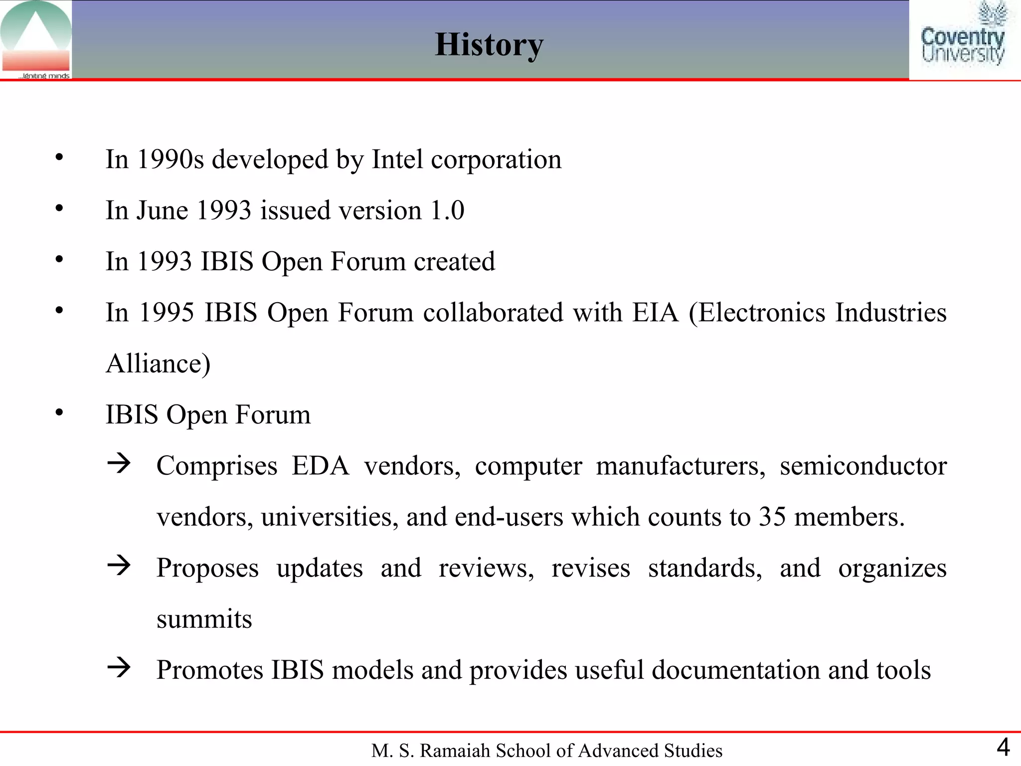 Availability of ibis model and its significance | PPT