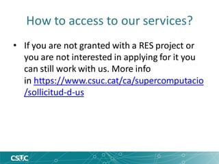 Available HPC resources at CSUC
