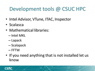 Available HPC resources at CSUC