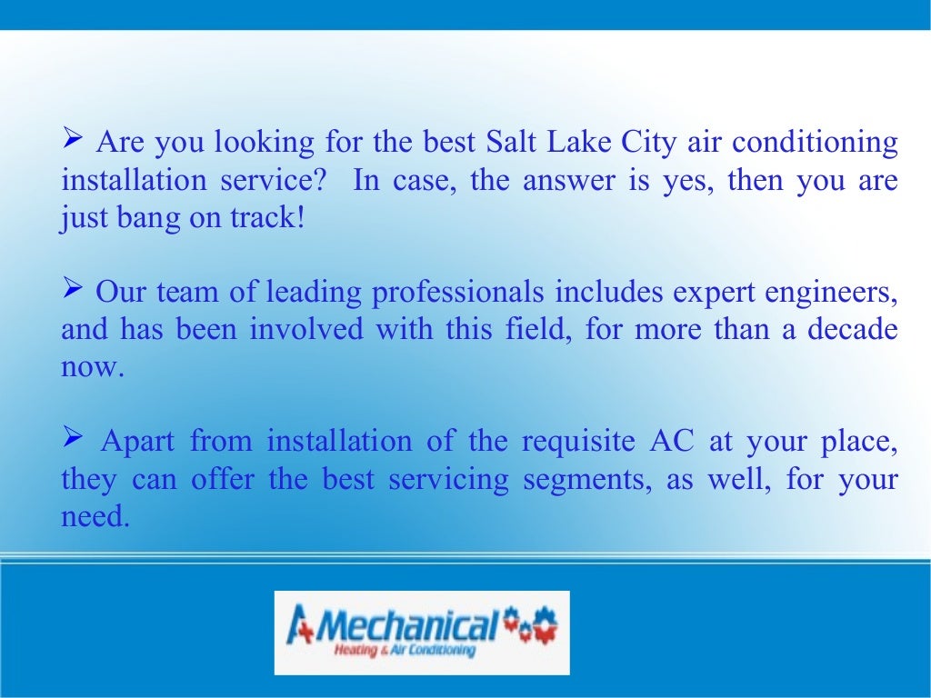 Avail best salt lake city air conditioning installation service