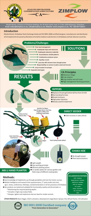 Availing mechanized conservation agricultute  zimplow ltd