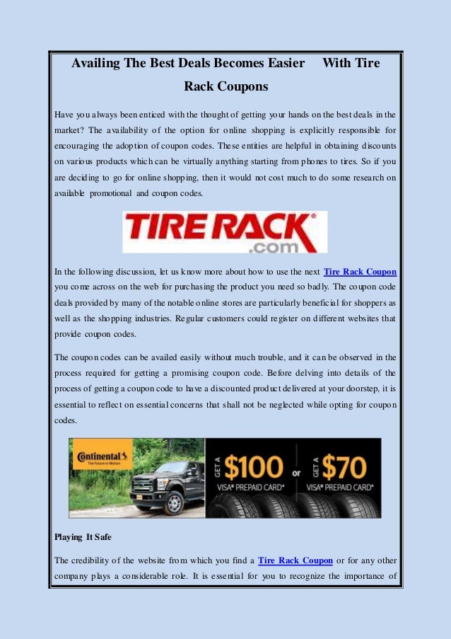 Tire Rack Coupon Code >> Availing The Best Deals Becomes Easier With Tire Rack Coupons Tire Rack Coupon Code >> Availing The Best Deals Becomes Easier With Tire Rack Coupons