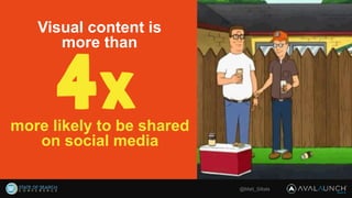 @Matt_Siltala
Visual content is
more than
more likely to be shared
on social media
 