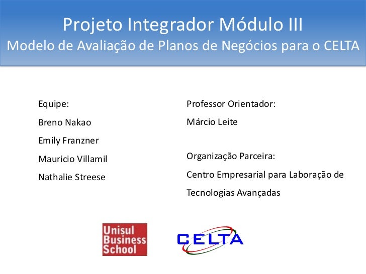 Avaliacao do plano de negocio