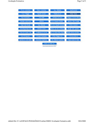 atualizado/setembro/2007
Page 5 of 5Avaliação Formativa
30/6/2008mhtml:file://C:aESPAÇO PEDAGÓGICO onlineSMECAvaliação Formativa.mht
 