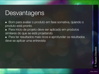 n
n
n
23
FeatureChecklist
 