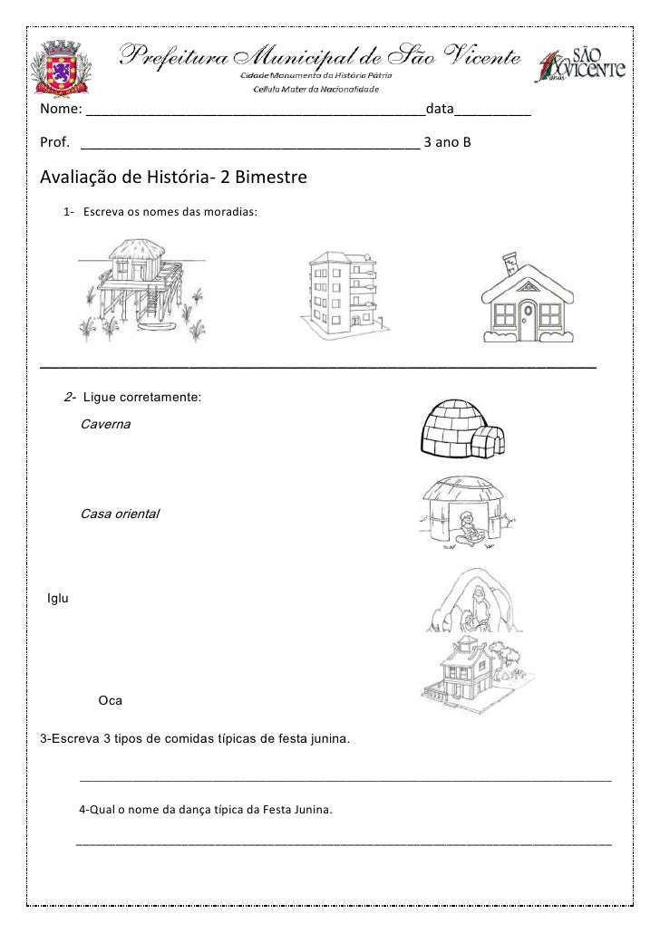 Avaliações do 2 bimestre (recuperado) Avaliações do 2 bimestre (recuperado)