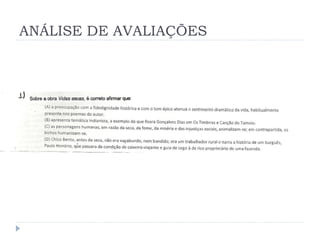 ANÁLISE DE AVALIAÇÕES
 